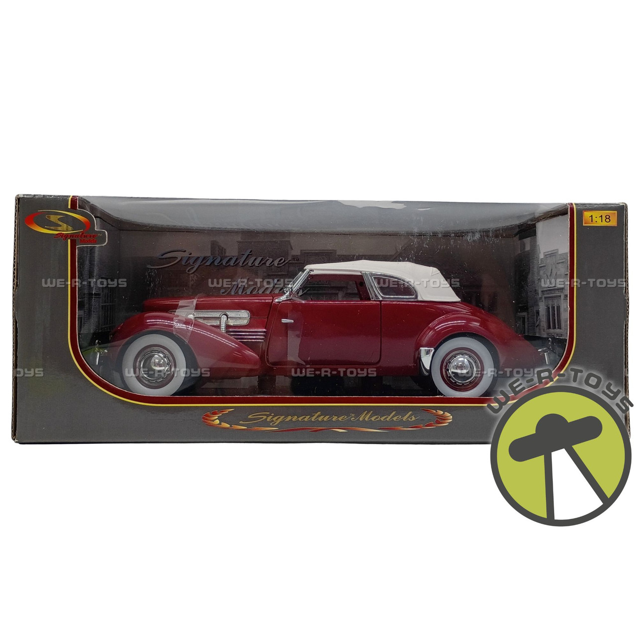 Signature Models Red 1937 Cord 812 Supercharged Vehicle 1:18 Scale