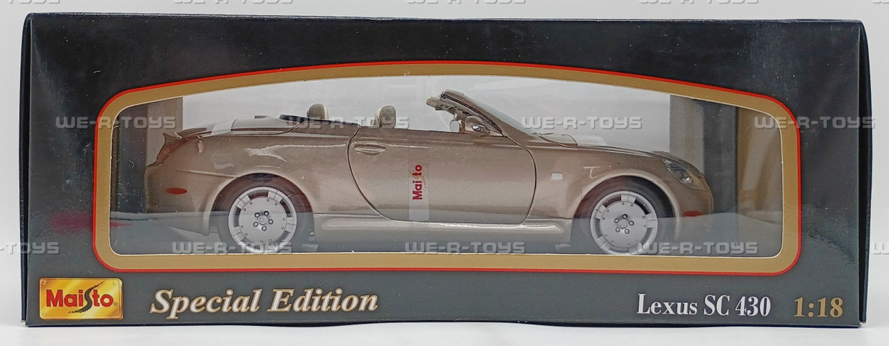 ミニカー Maisto 1/18 Lexus SC430 Maisto Lexus SC430 1:18 Scale Special Edition Tan Die Cast Vehicle