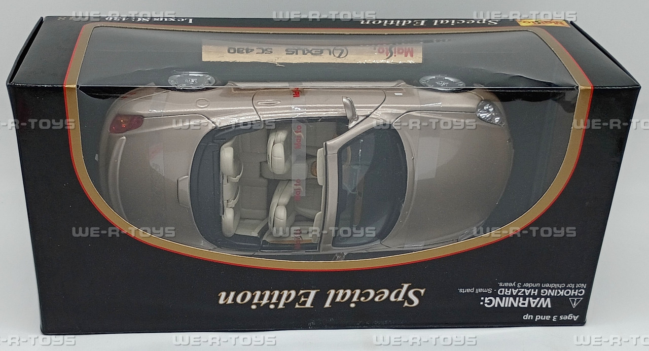 Maisto Lexus SC430 1:18 Scale Special Edition Tan Die Cast Vehicle