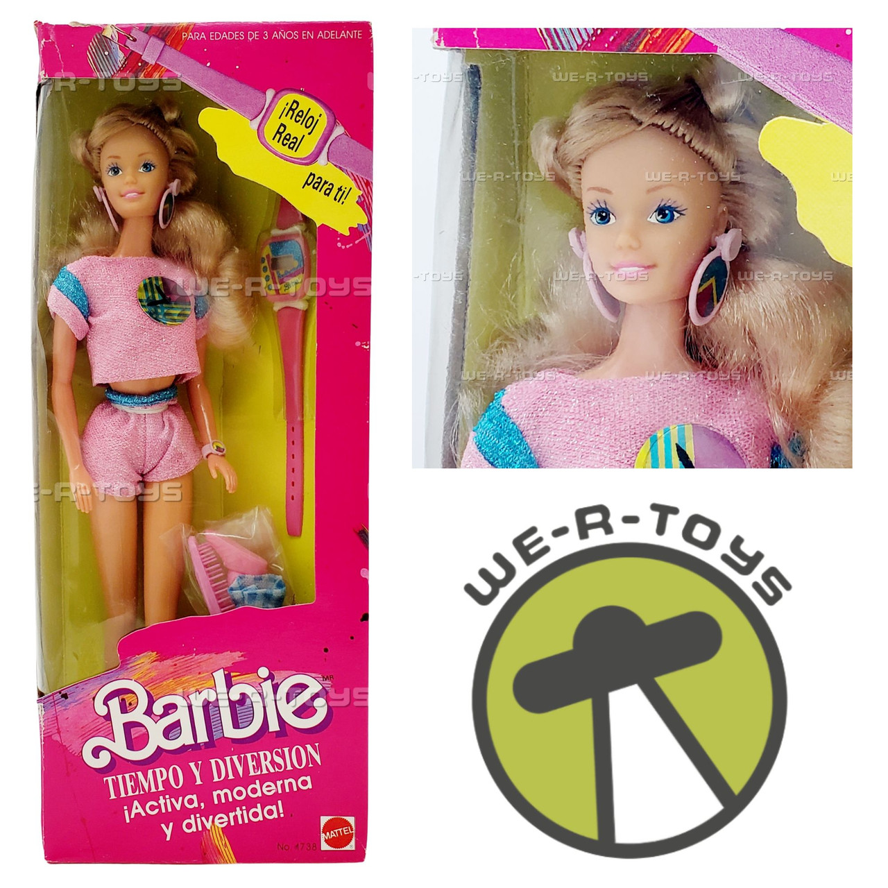 Barbie Funtime Hot Watch Look Doll Mexico Package Variant 1986