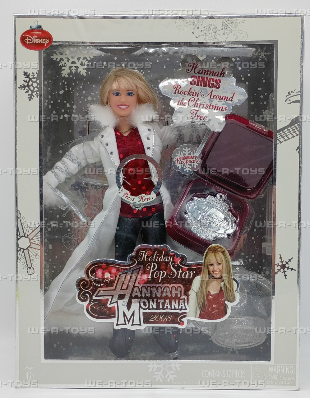 Disney Hannah Montana Holiday Pop Star Doll 2008 Disney Play Along
