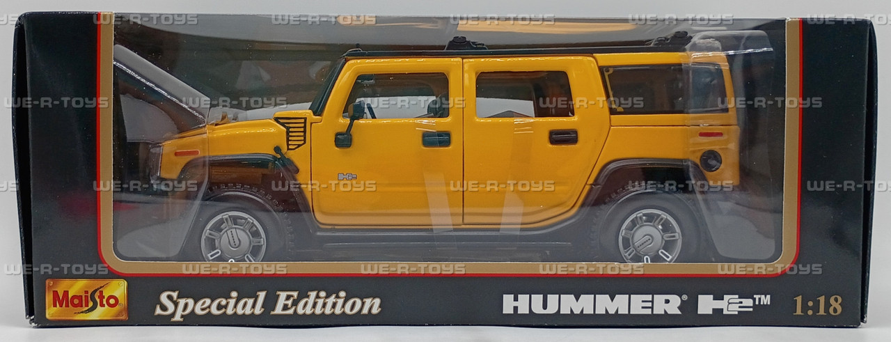 Maisto Hummer H2 Yellow 1:18 Scale Die Cast Special Edition