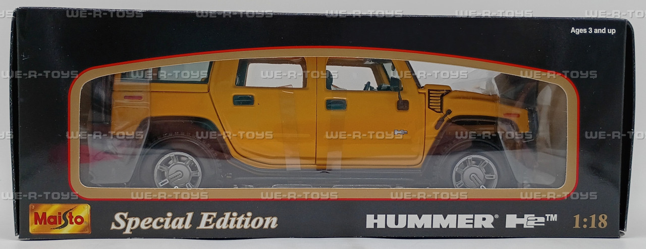 Maisto Hummer H2 Yellow 1:18 Scale Die Cast Special Edition Maisto Hummer H2 Yellow 1:18 Scale Die Cast Special Edition