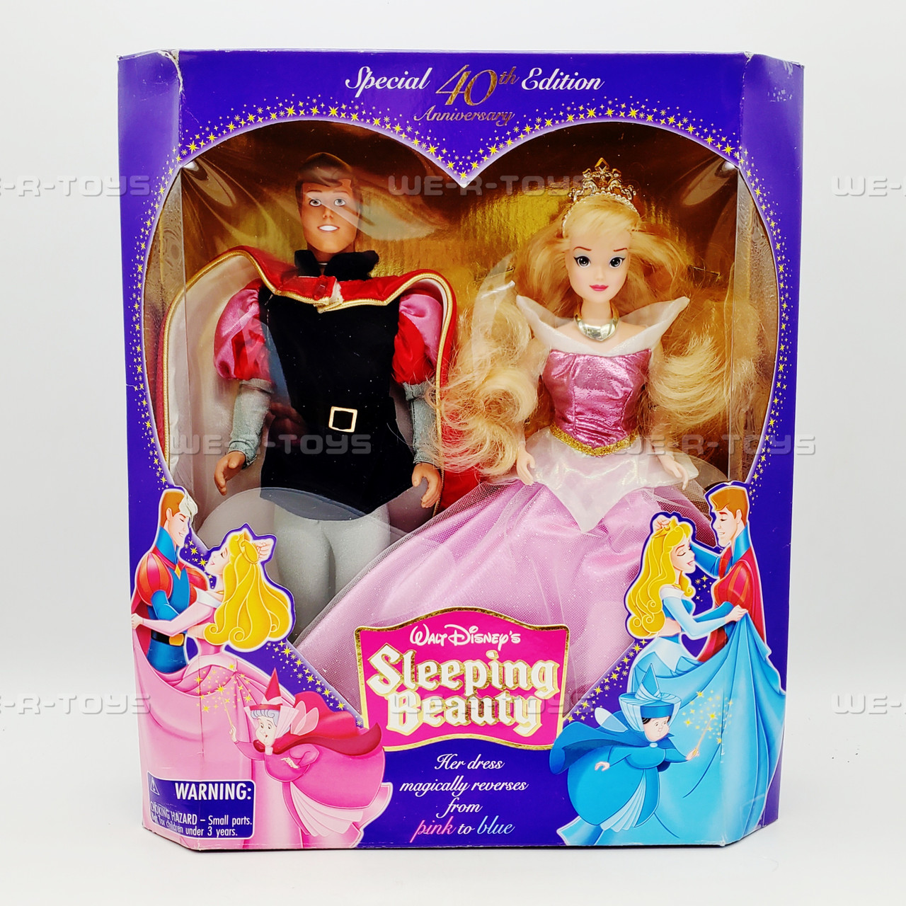 Walt Disney's Sleeping Beauty 40th Aniversary Aurora and Prince Doll Set NEW - We-R-Toys Walt Disney's Sleeping Beauty 40th Aniversary Aurora and Prince Doll Set NEW - We-R-Toys