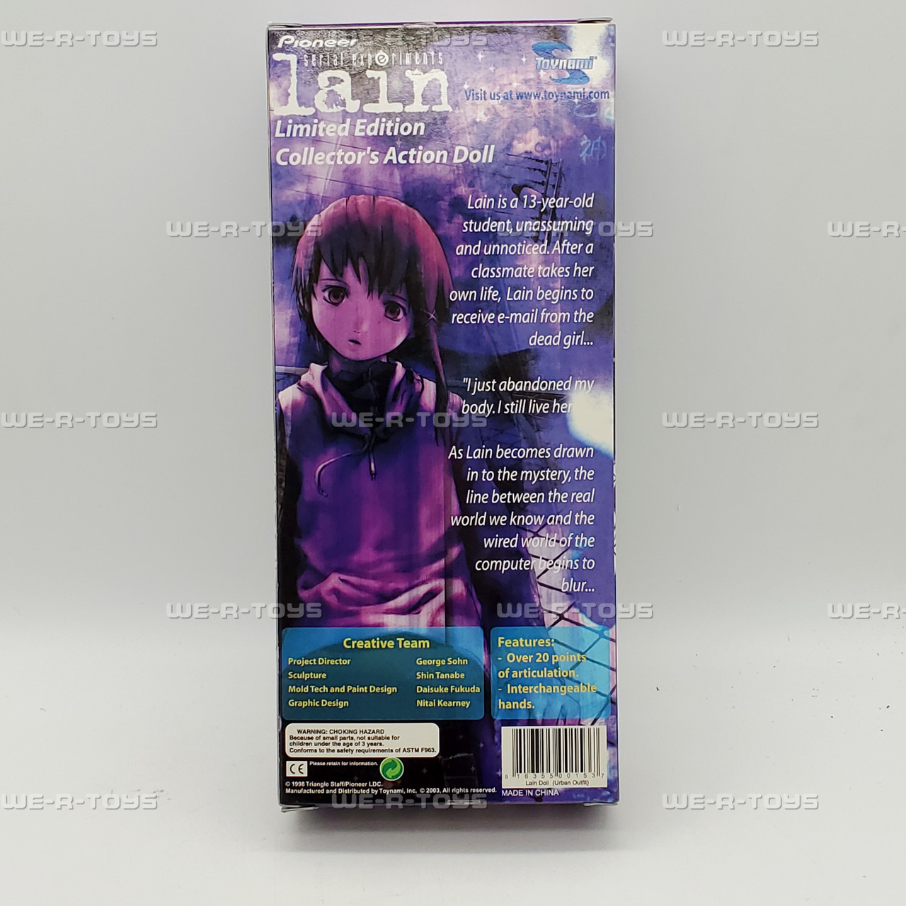 Serial Experiments Lain Urban Outfit Action Doll Pioneer Toynami