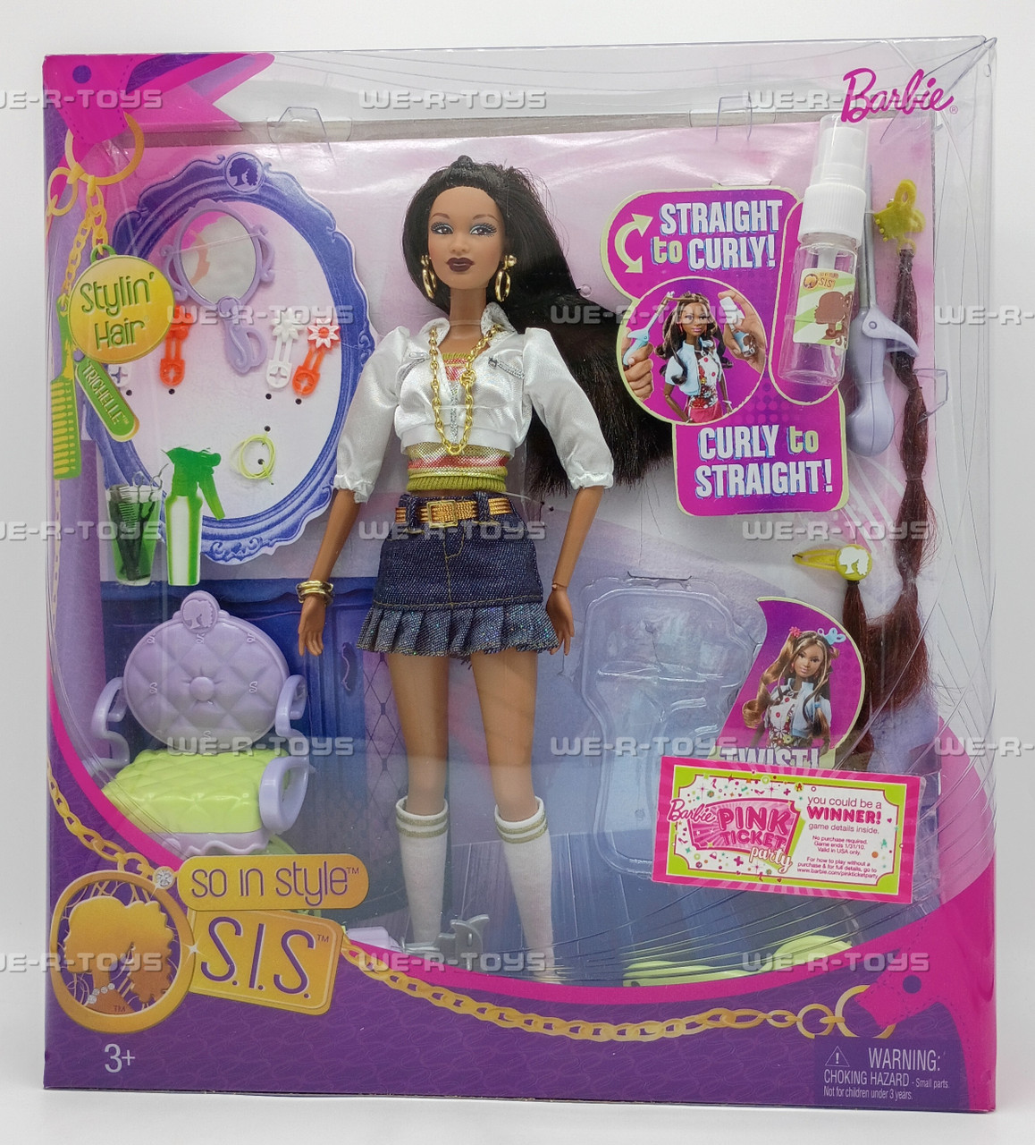 Barbie Stylin' Hair Trichelle So In Style Doll 2009 Mattel P8327
