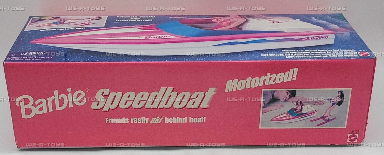 Barbie Motorized Speedboat & Skis Set 1998 Mattel #21736 New - We