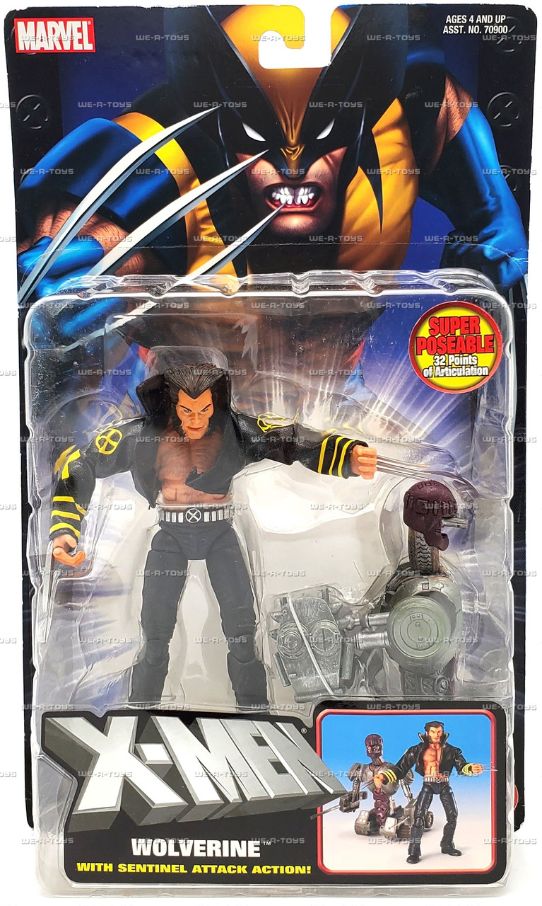X-Men Wolverine with Sentinel Attack Action Figure 2004 Toy Biz