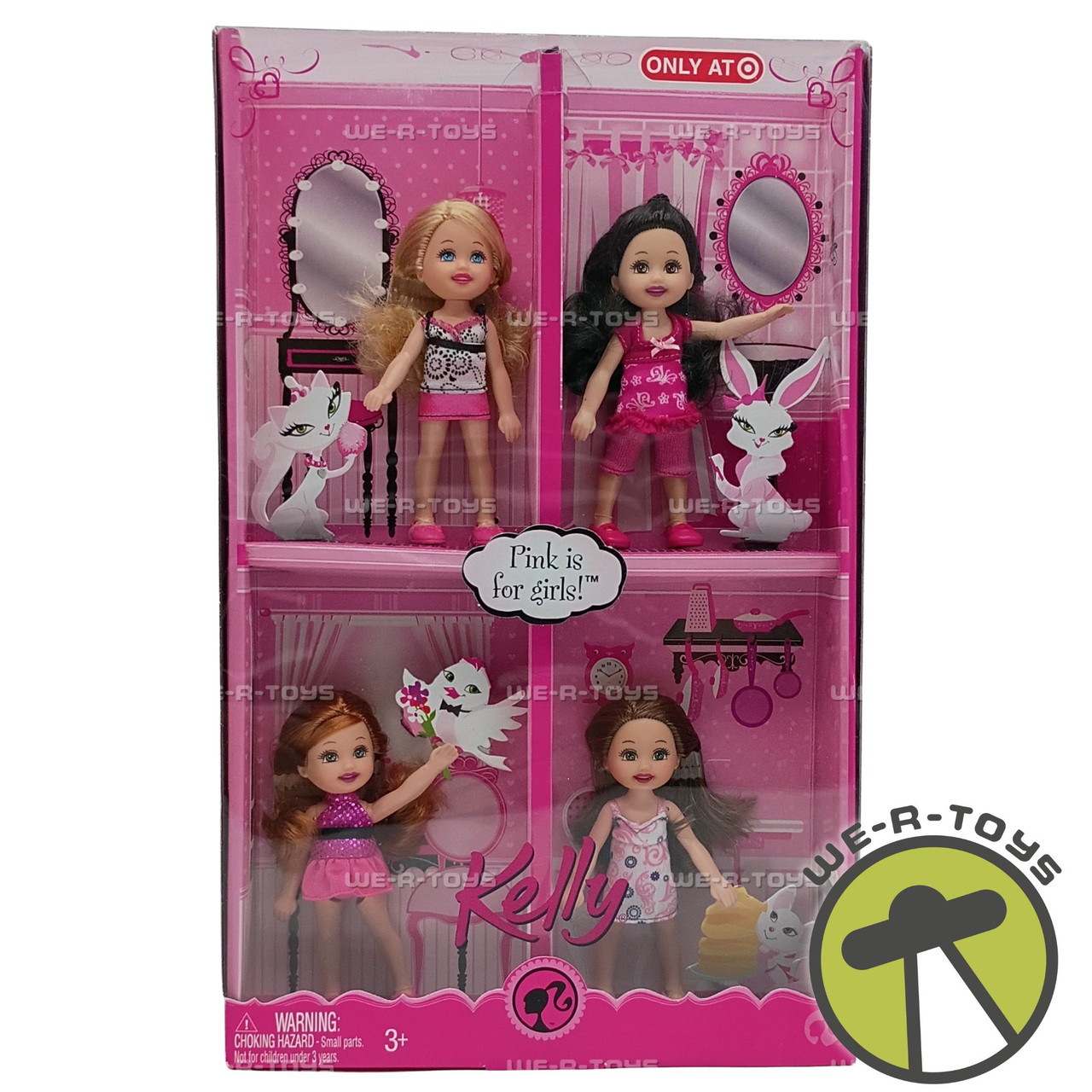 Barbie Kelly Pink is for Girls Set Of 4 Dolls Target Exclusive