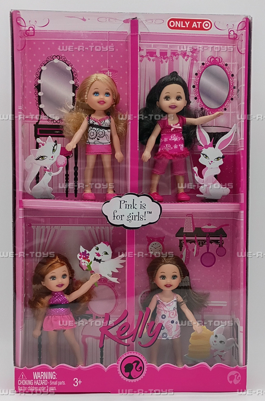 Barbie Kelly Pink is for Girls Set Of 4 Dolls Target