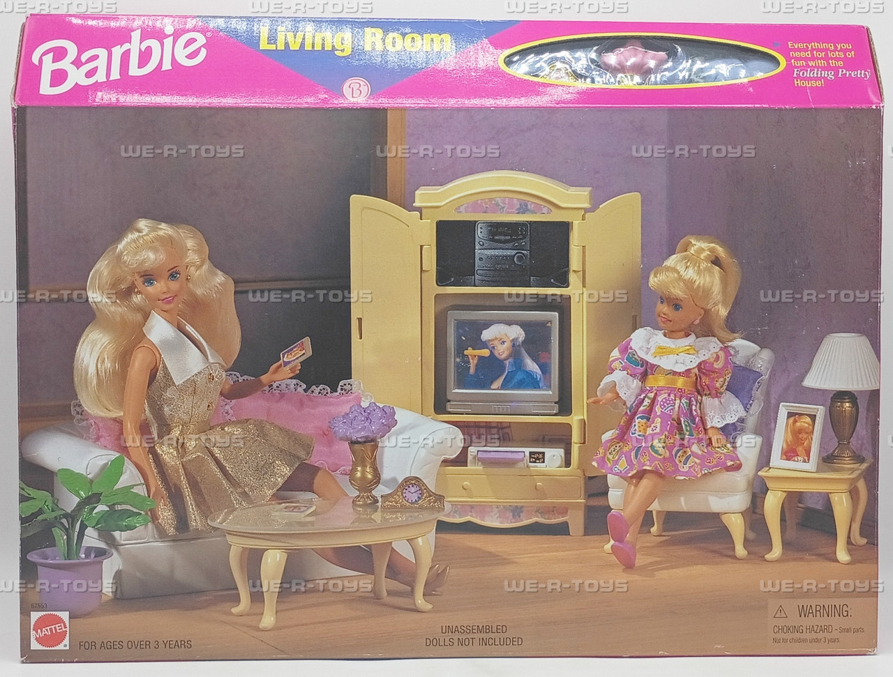 House Barbie Doll Living Room Furniture LIVING Room Set, Dolls