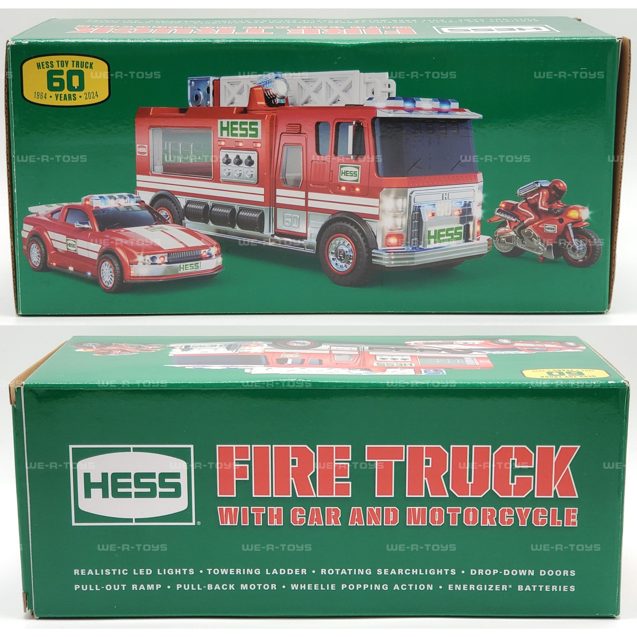 2024 Hess Fire Truck with Car and Motorcycle 60th Anniversary
