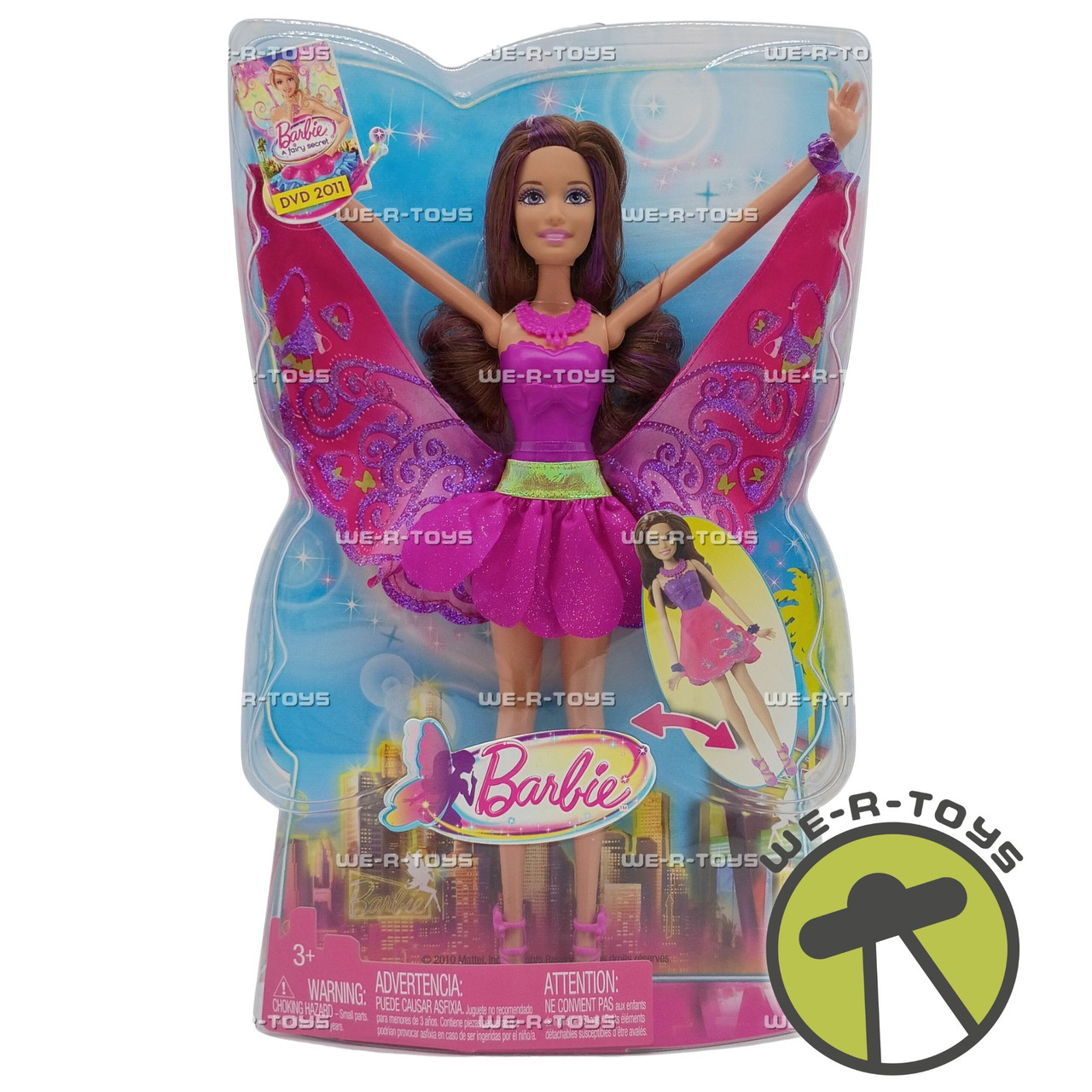 Barbie A Fairy Secret Doll Brunette In Pink Purple 2010 Mattel