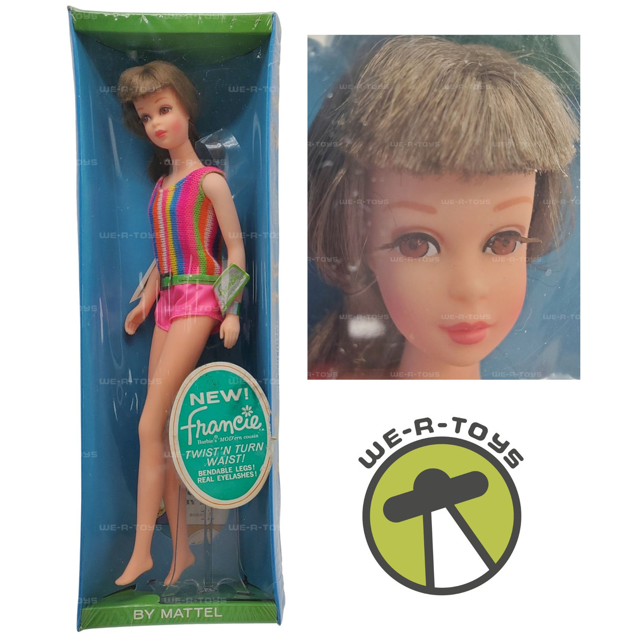 Vintage 1965 TNT Francie Doll MOD'ern Cousin of Barbie Mattel No