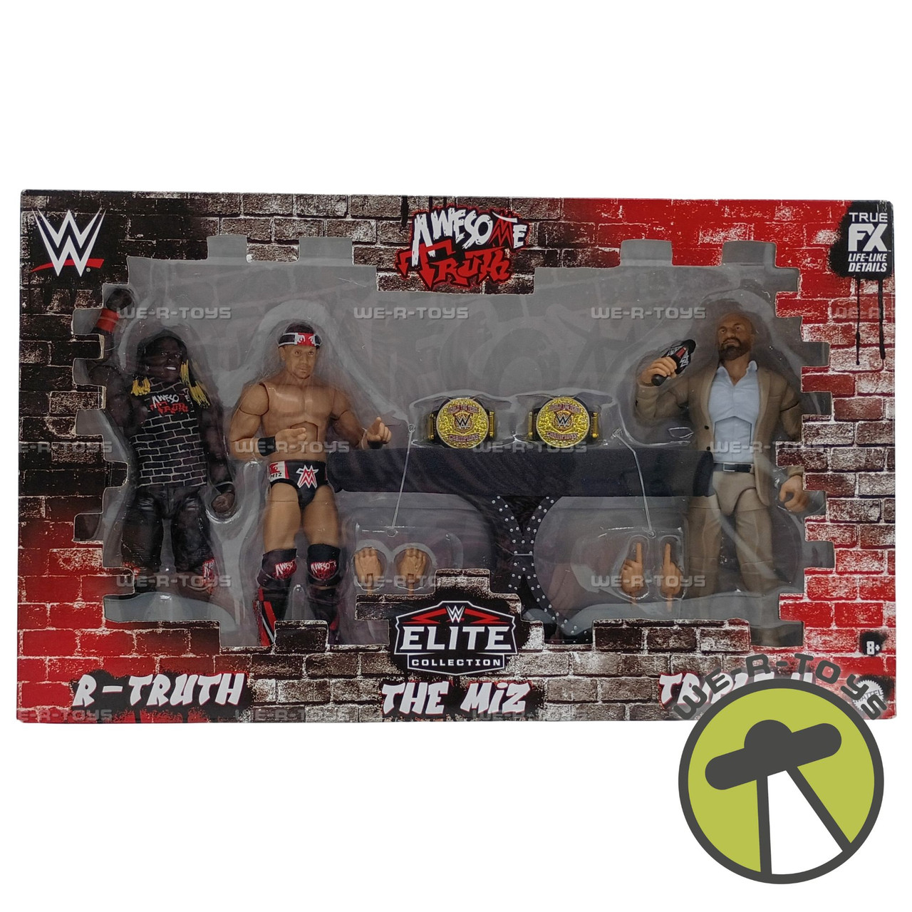 WWE Elite Collection R-Truth, The Miz, Triple H Action Figures