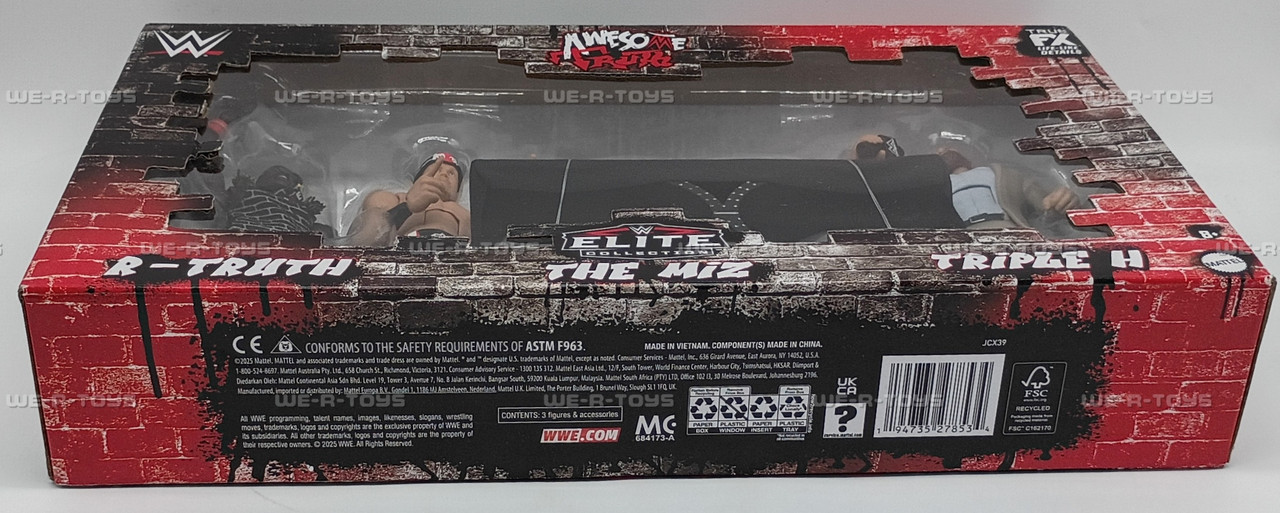 WWE Elite Collection R-Truth, The Miz, Triple H Action Figures