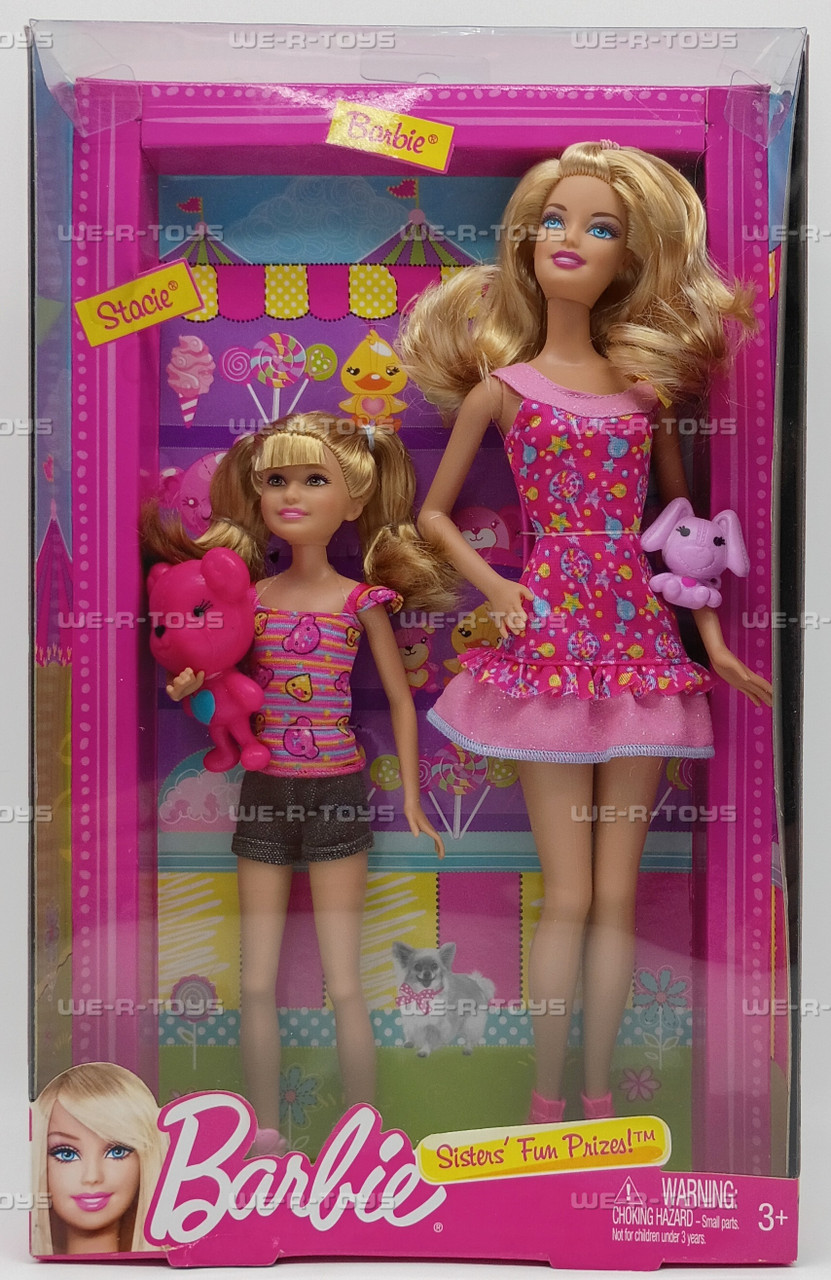 Barbie & Stacie Sisters Fun Amusement Park Prizes Dolls X9068
