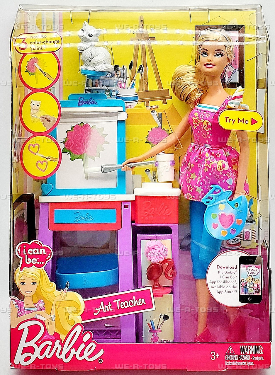 Barbie I Can Be Art Teacher Doll Playset 2001 Mattel V6933 - We-R-Toys
