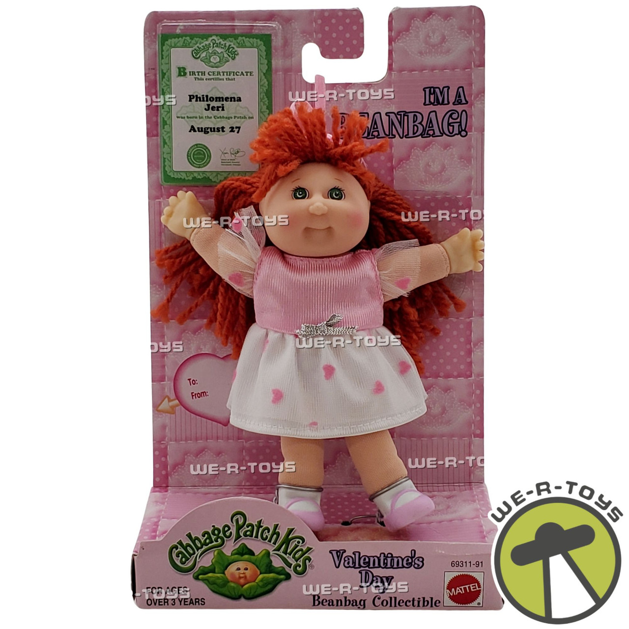 Cabbage Patch Kids Valentines Day Bean Bag Collectible Doll Mattel