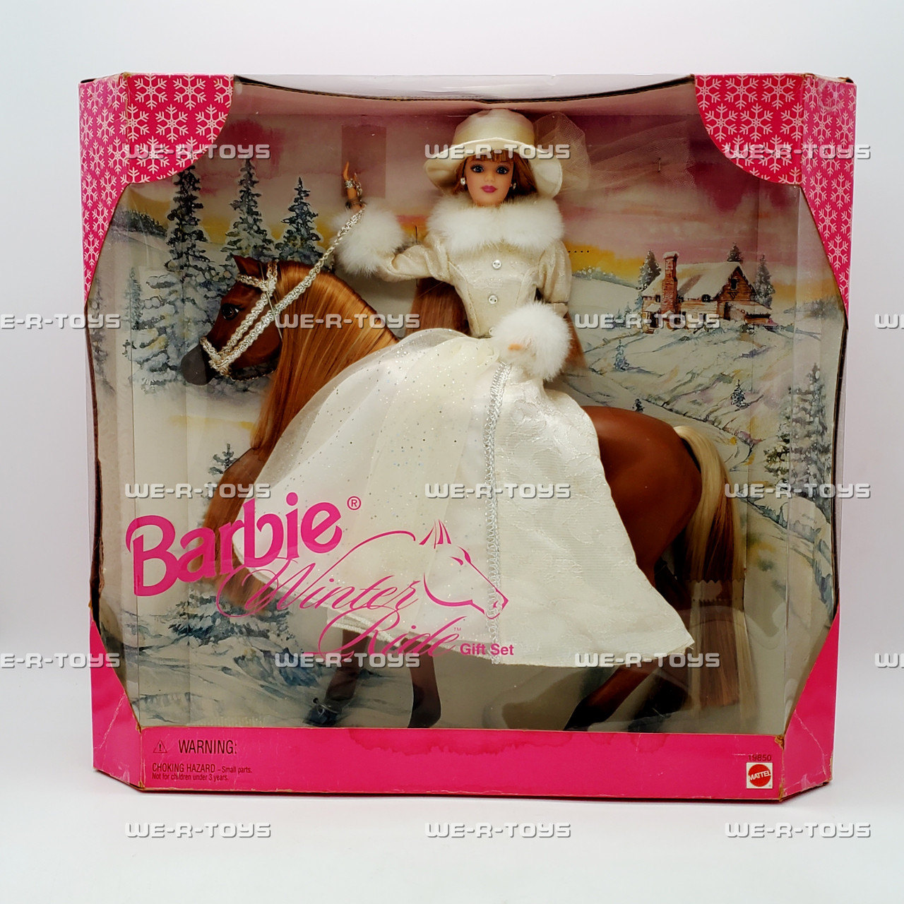 Winter Ride Barbie Gift Set with Horse and Doll 1998 Mattel No