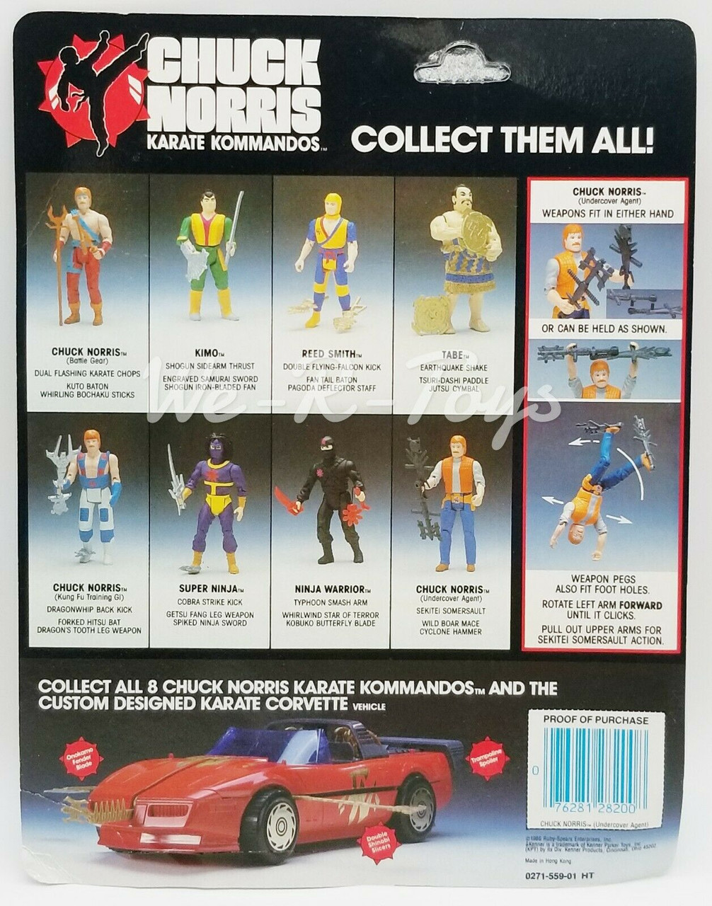 Chuck Norris Karate Kommandos Action Figure Somersault 1986 Kenner