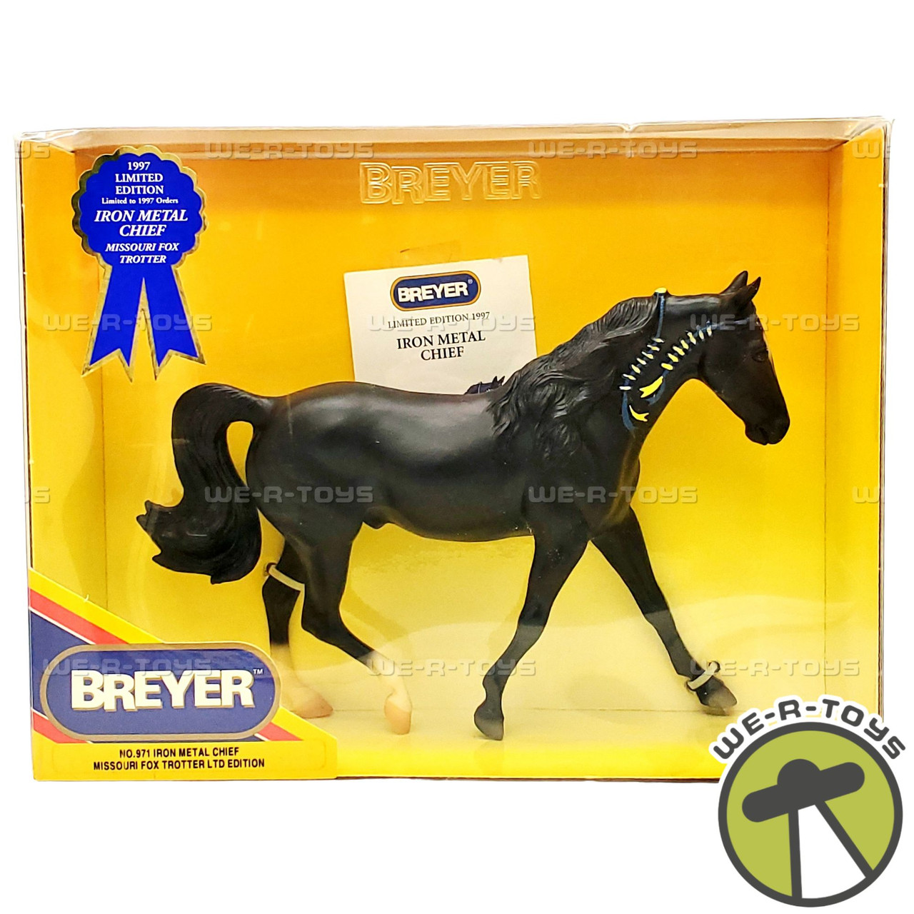 BREYERの馬の置物 Breyer Iron Metal Chief Missouri Fox Trotter Horse Figure Reeves