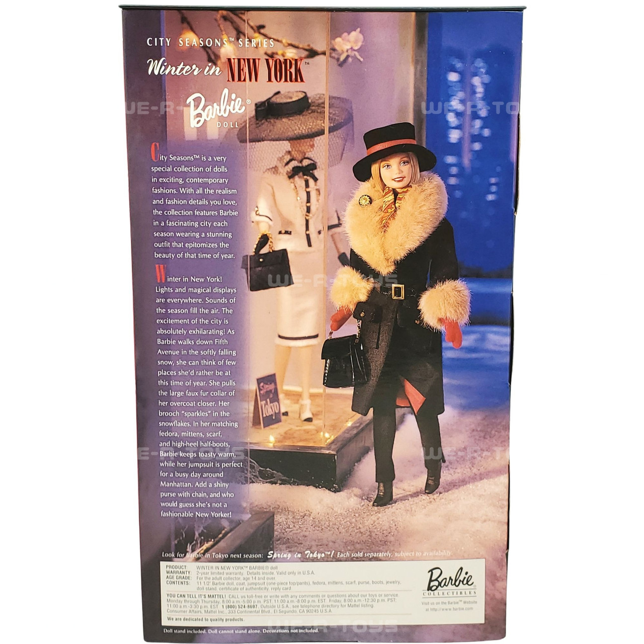 バービー 1998年 ウィンターコレクション ニューヨーク 1998 MATTEL WINTER IN NEW YORK NY BARBIE DOLL NRFB 19429