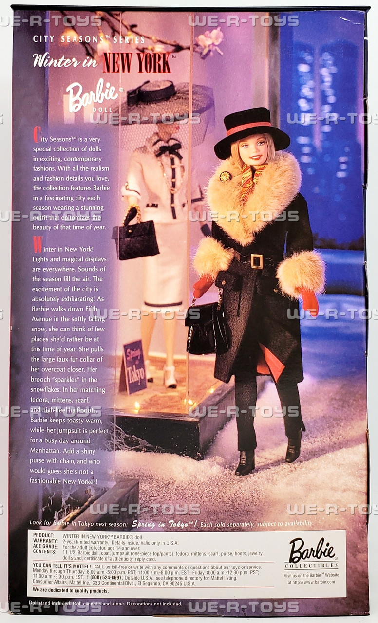 Winter In New York Barbie Doll City Seasons Winter Collection 1998