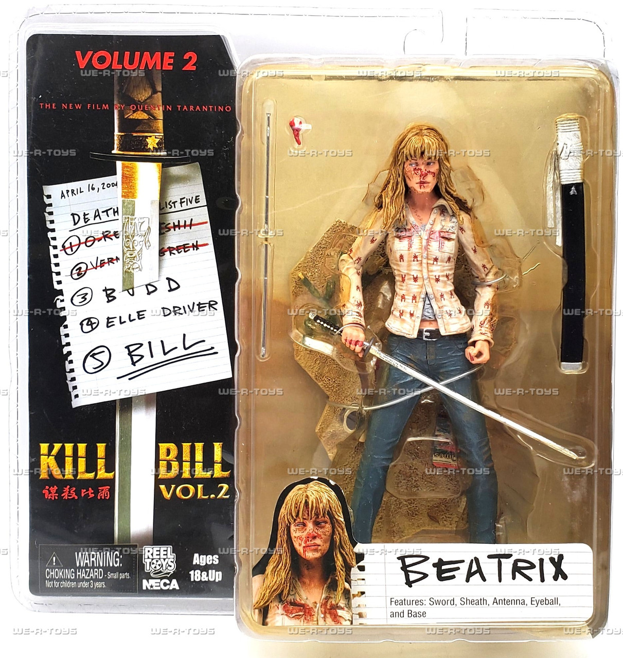 Kill Bill Volume 2 Beatrix Kiddo The Bride Black Mamba Figure 2005