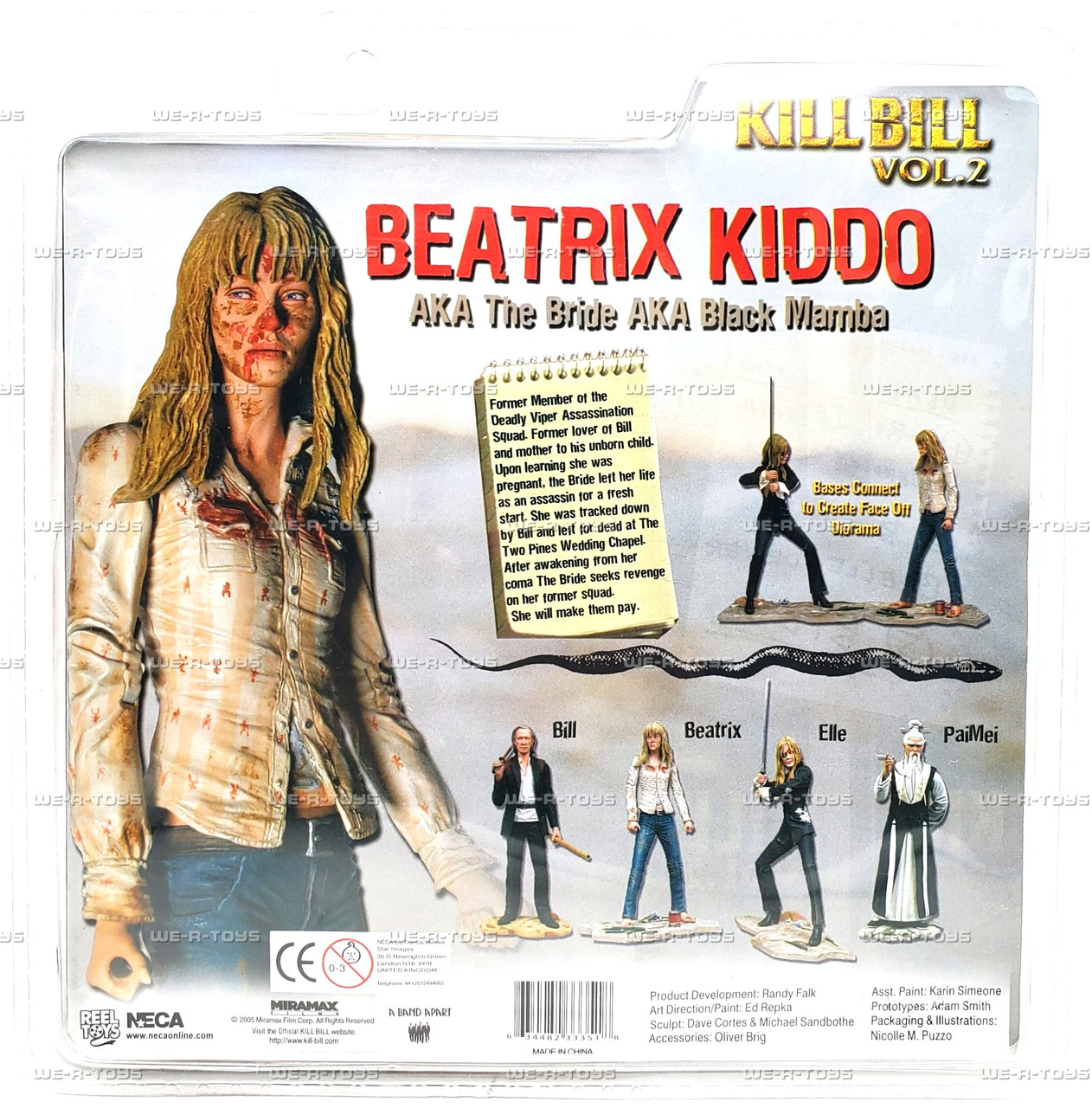 Kill Bill Volume 2 Beatrix Kiddo The Bride Black Mamba Figure 2005