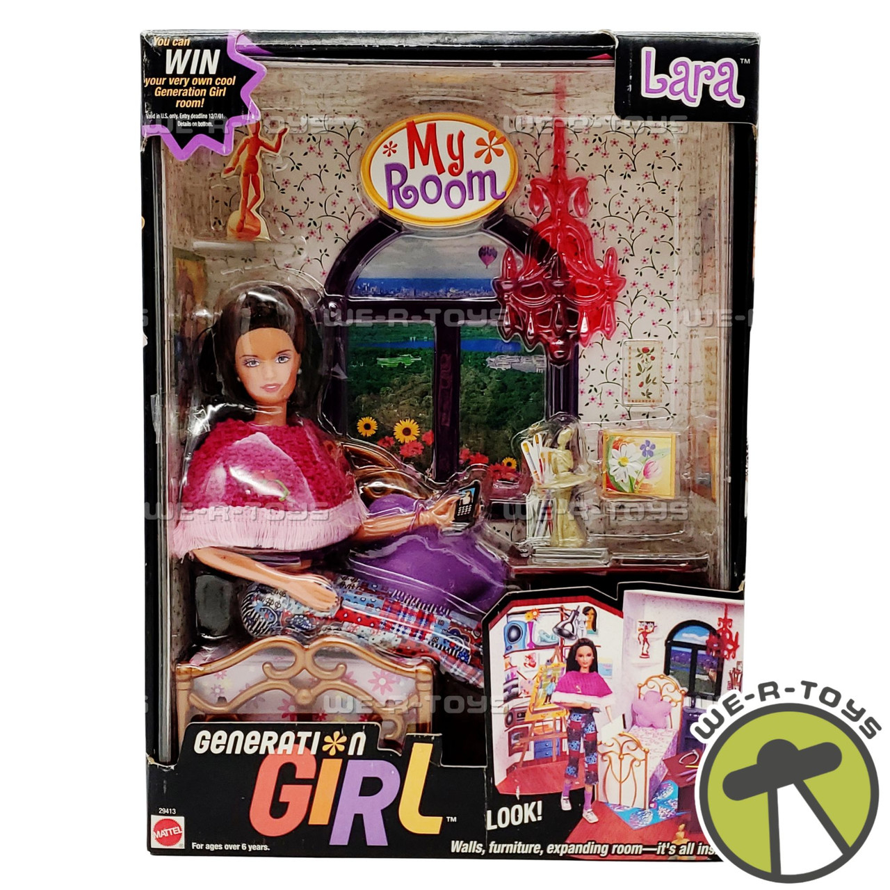 Barbie Generation Girl Lara Doll With Paintbrushes and Bed My Room