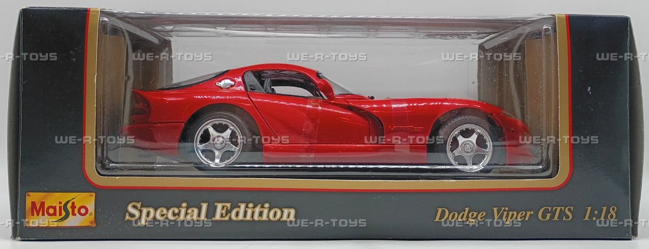 Maisto 1996 Red Dodge Viper GTS Die Cast Vehicle 1:18 Scale #31832