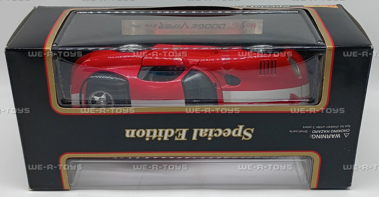 Maisto 1996 Red Dodge Viper GTS Die Cast Vehicle 1:18 Scale #31832