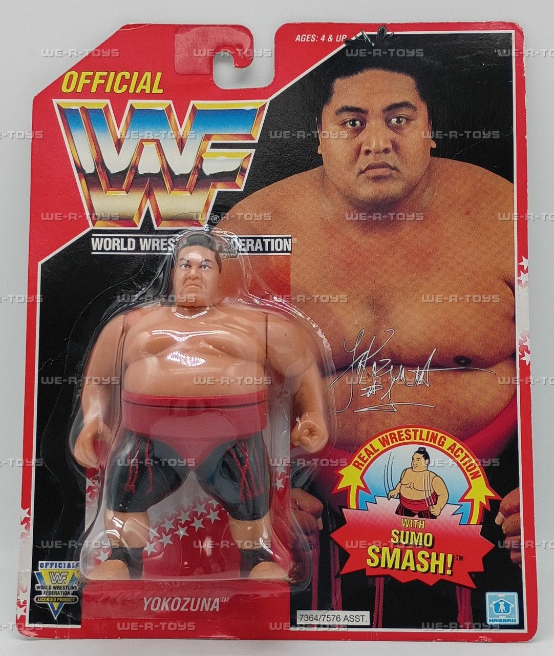 希少 WWF ハズブロ フィギュア レッドカード プロレス ヨコズナ WWF フィギュア ハズブロ プロレス 未開封 - ヨコヅナ レッドカード
