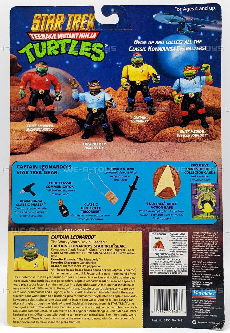 ミュータントタートルズ スタートレック ４体セット Teenage Mutant Ninja Turtles Star Trek Set of 4 Action Figures