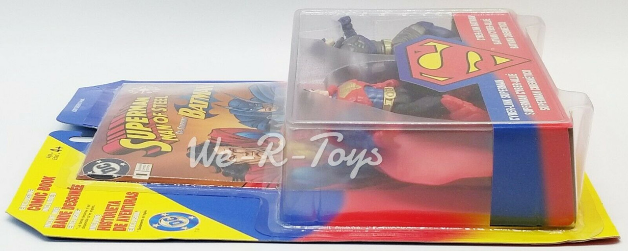 DC Cyber-Link Superman & Batman Action Figures Book 1995