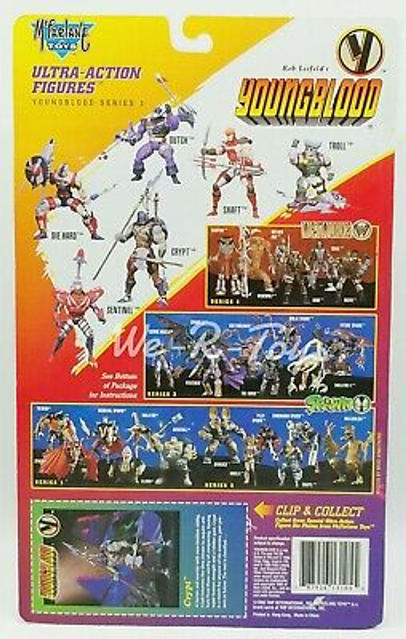 Crypt Youngblood Ultra-Action Figures w/ Weapons 1995 McFarlane No. 13105  NRFP