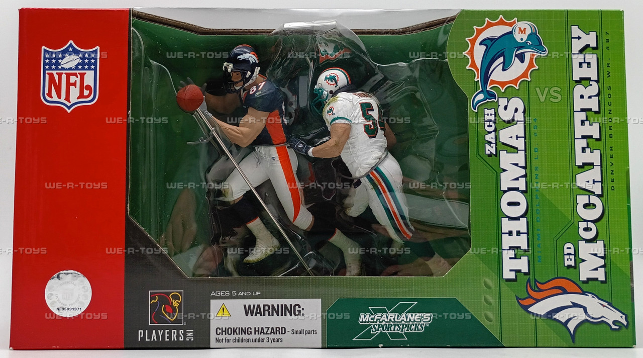 NFL Zach Thomas & Ed McCaffrey Set of 2 Football Action Figures