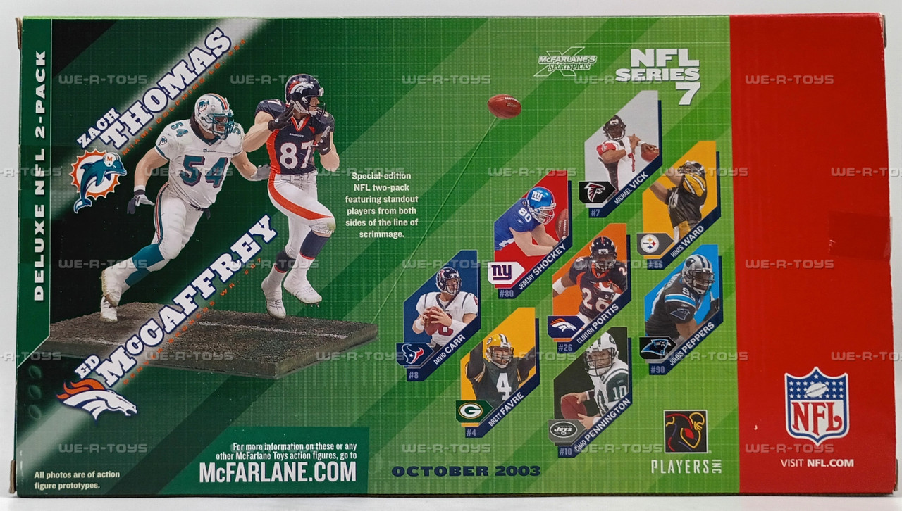 NFL Zach Thomas & Ed McCaffrey Set of 2 Football Action Figures