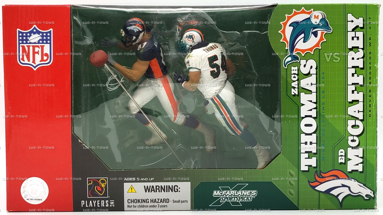 NFL Zach Thomas & Ed McCaffrey Set of 2 Football Action Figures