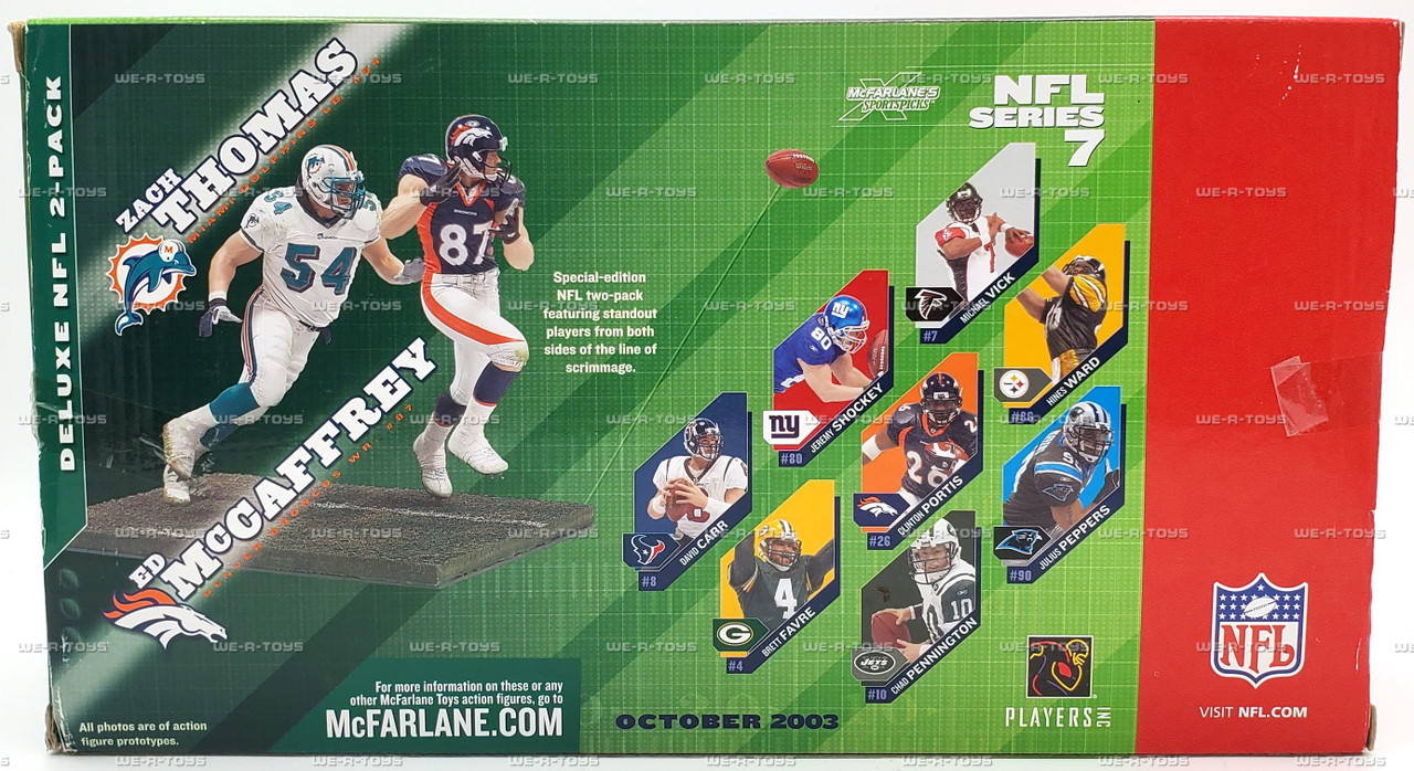 NFL Zach Thomas & Ed McCaffrey Set of 2 Football Action Figures