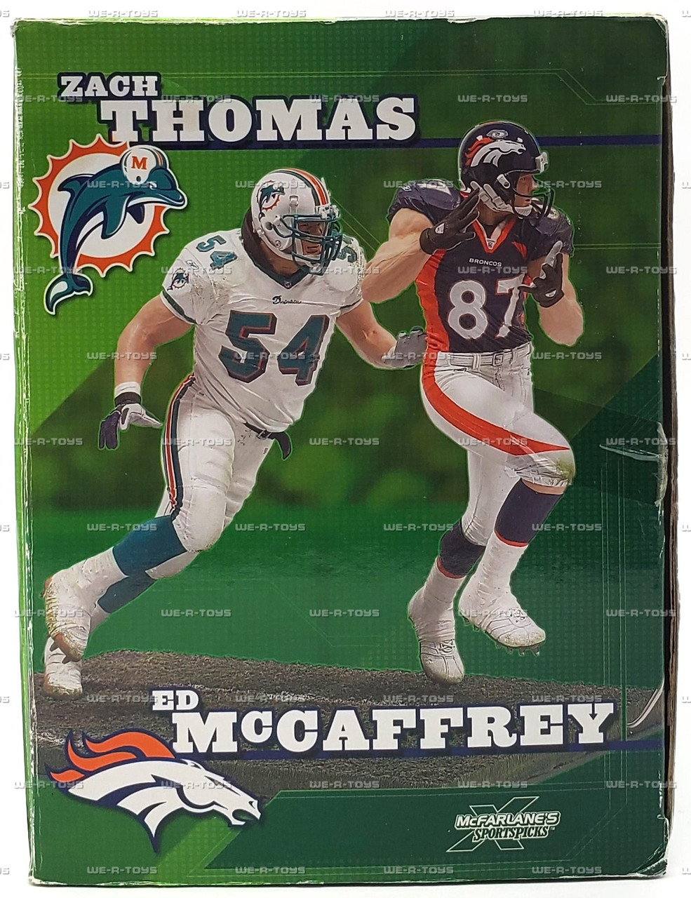 NFL Zach Thomas & Ed McCaffrey Set of 2 Football Action Figures
