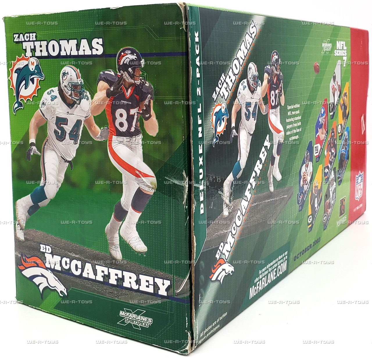 NFL Zach Thomas & Ed McCaffrey Set of 2 Football Action Figures