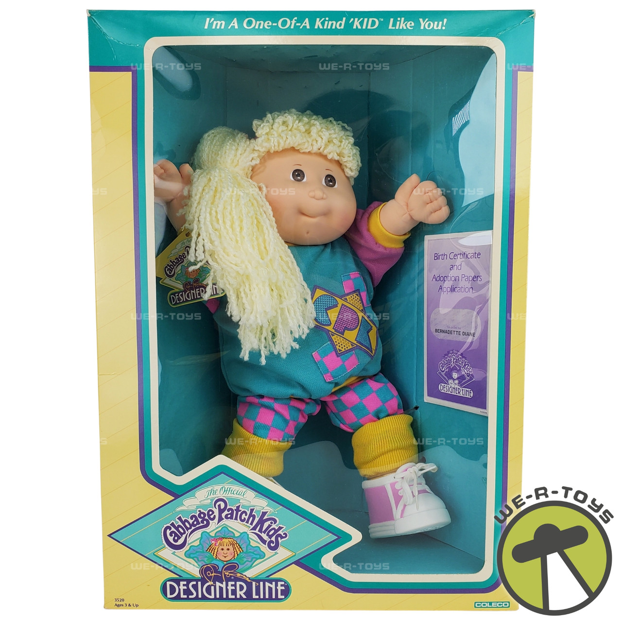 Cabbage Patch Kids Designer Line Girl Doll Blonde Hair 1988 Coleco