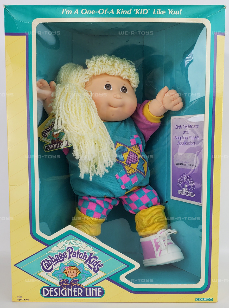 Cabbage Patch Kids Designer Line Girl Doll Blonde Hair 1988 Coleco