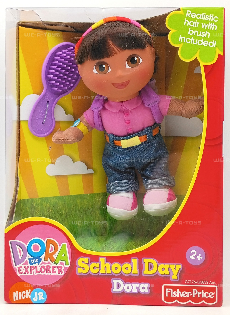 Dora The Explorer School Day Dora Doll With Brush 2004 Fisher