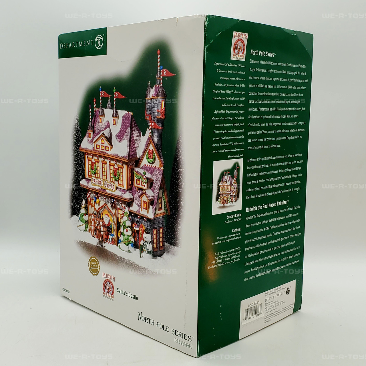 Dept 56 North Pole Series Rudolph Santa's Castle Lighted Limited
