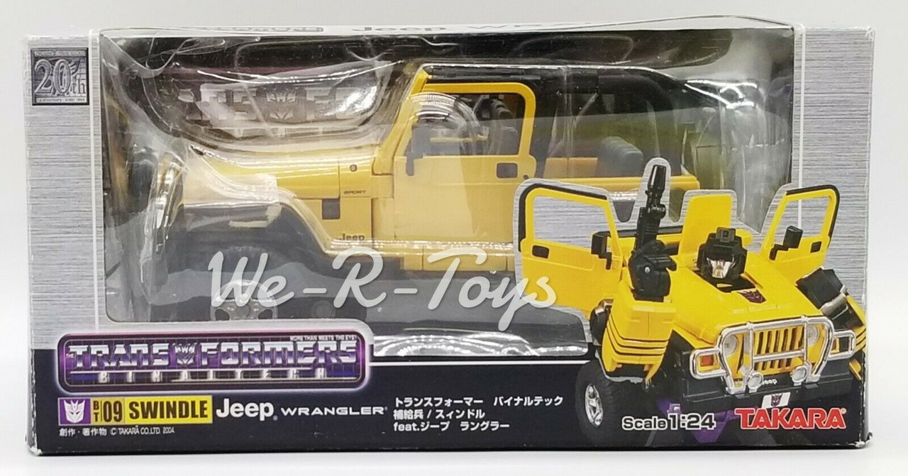 Transformers Binaltech BT09 Swindle Action Figure Jeep Wrangler 1:24 Takara