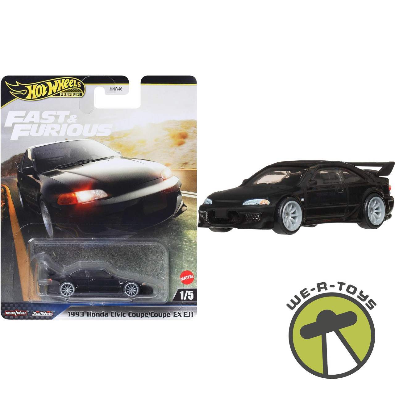 Hot Wheels Premium Fast & Furious 1:64 Die-Cast 1993 Honda Civic