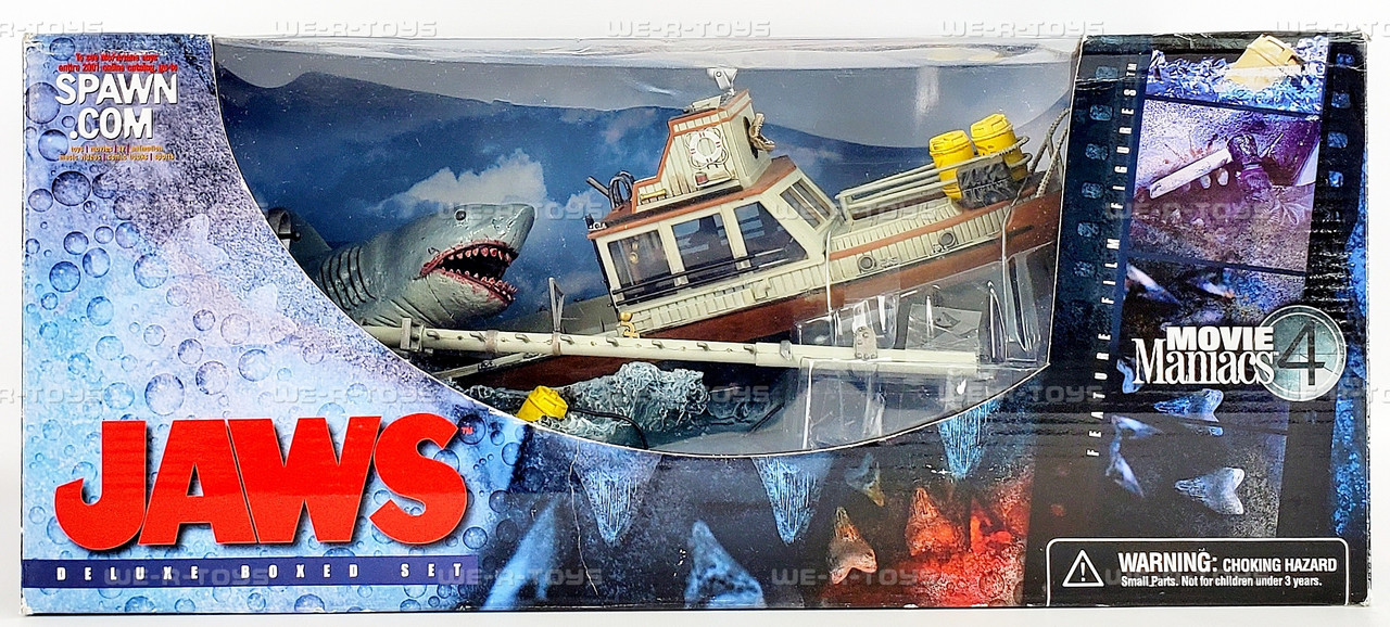 McFarlane Movie Maniacs Series Jaws Deluxe Box Set with Shark 7310